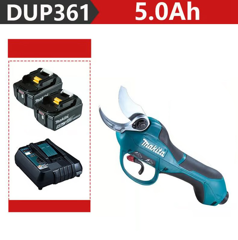 [MAKITA DUP361PT2 Clipper 1000W + kaks 5,0Ah 36V akut + laadija] 6 tundi aku kasutusaega